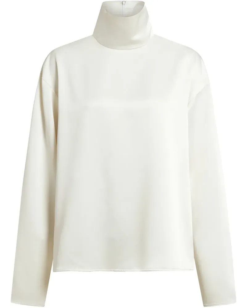 16ARLINGTON Olall Top aus Satin - Weiß Weiß