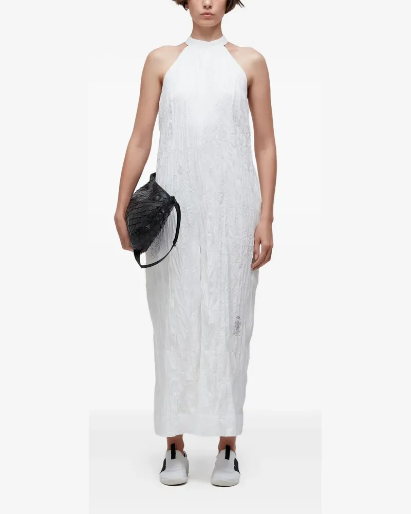 Osklen Neckholder-Jumpsuit in Knitteroptik - Weiß Weiß