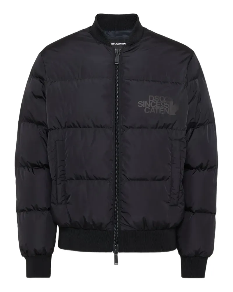 Dsquared2 Jacke mit Logo-Print - Schwarz Schwarz