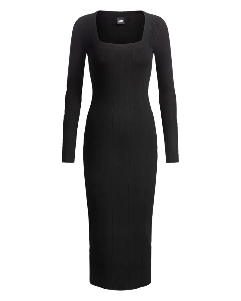 HUGO BOSS Gestricktes Kleid - Schwarz Schwarz