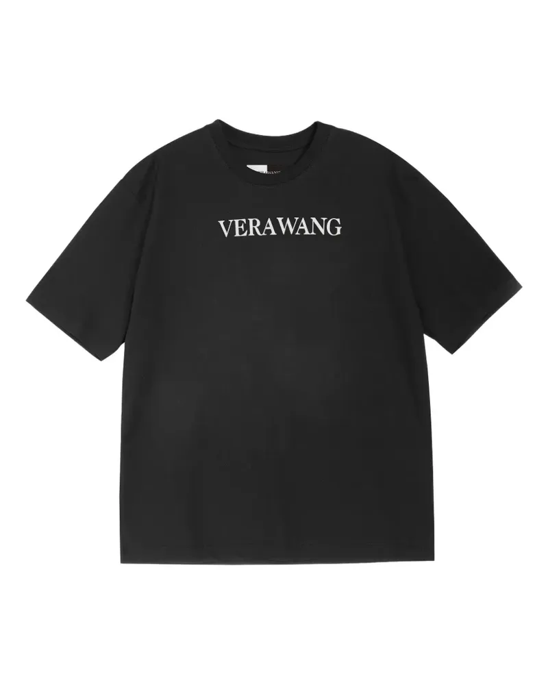 Vera Wang logo-print cotton T-shirt - Schwarz Schwarz