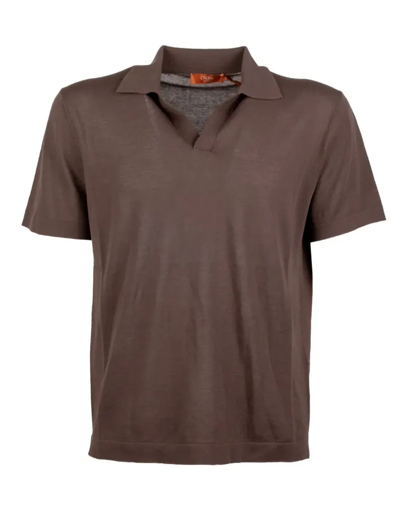 CRUNA Levanti collar T-shirt - Braun Braun