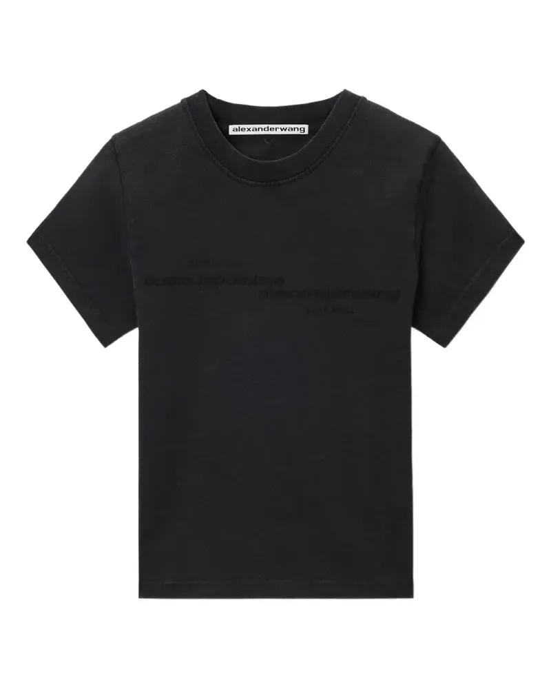 Alexander Wang mirrored logo T-shirt - Schwarz Schwarz