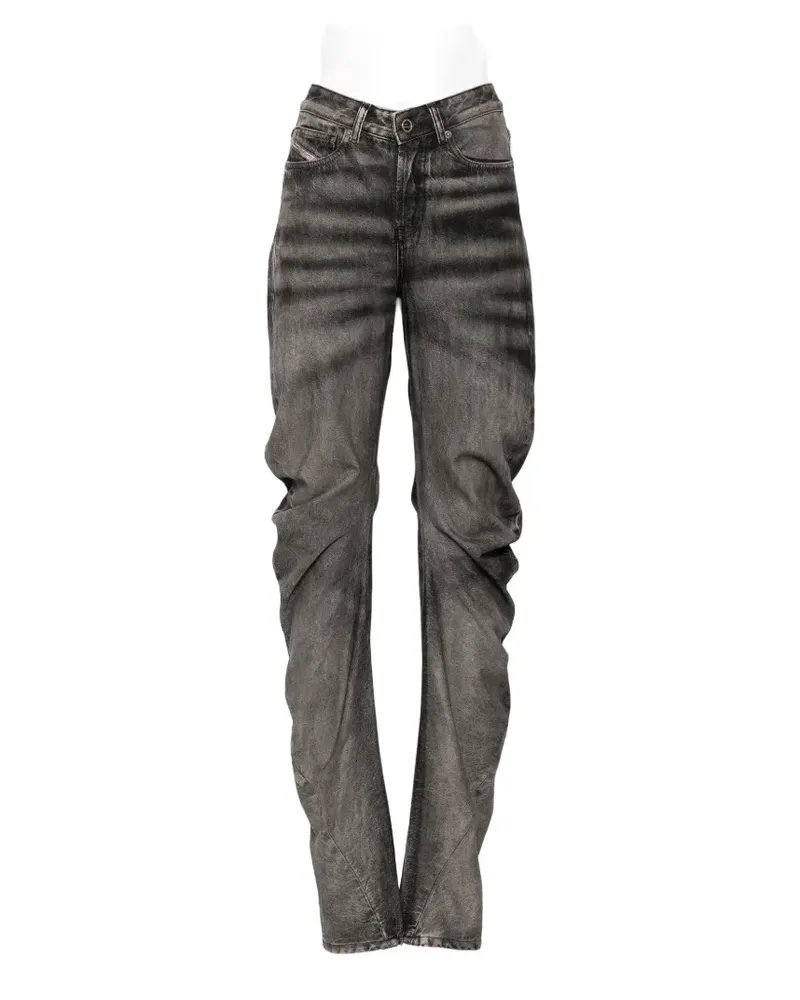 Diesel faded-effect panelled jeans - Grau Grau