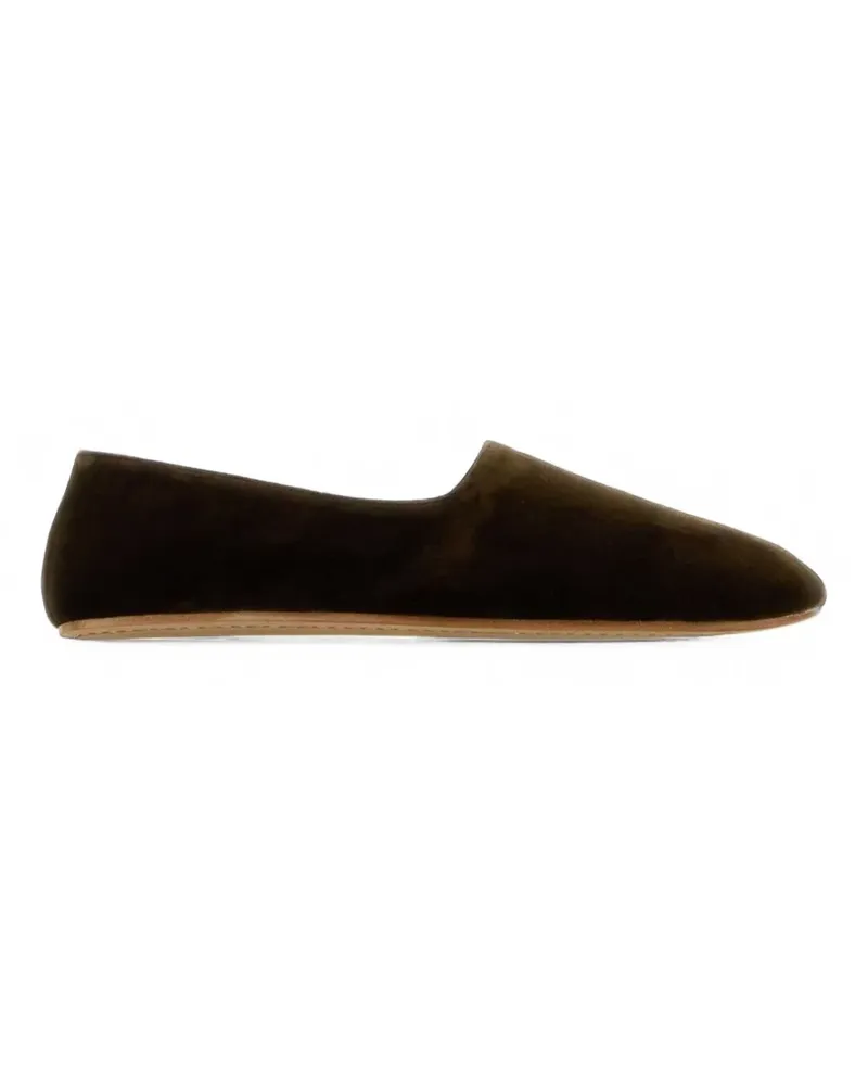 The Row Ponti velvet ballet flats - Braun Braun