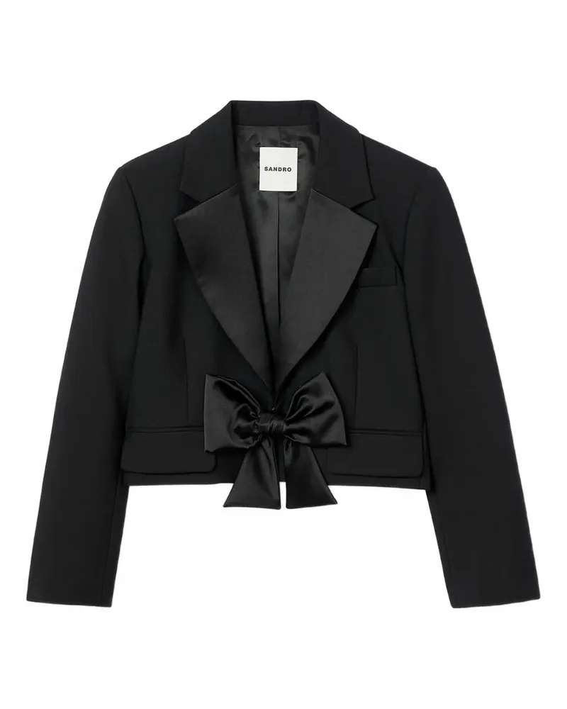 Sandro Jacke mit Schleifendetail - Schwarz Schwarz
