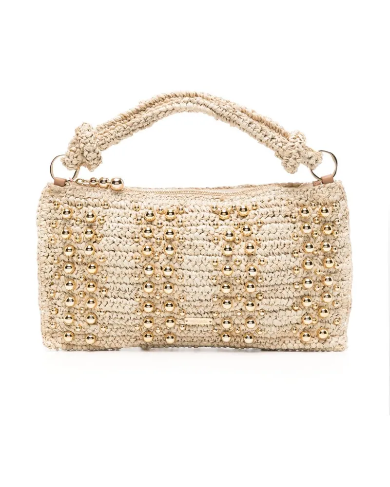 Cult Gaia Mini Hera Handtasche aus Bast Nude