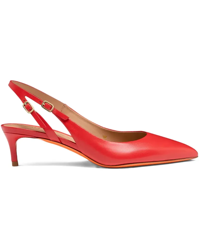 Santoni buckle leather pumps - Rot Rot
