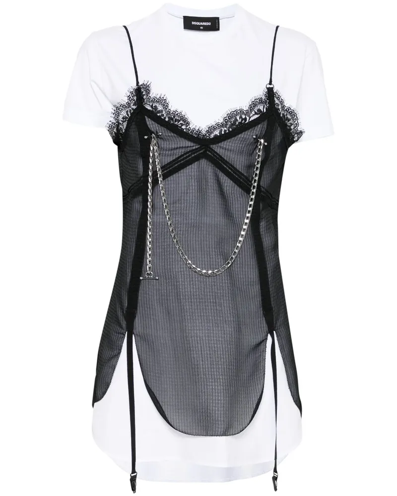Dsquared2 Pierced Apron Kleid - Schwarz Schwarz