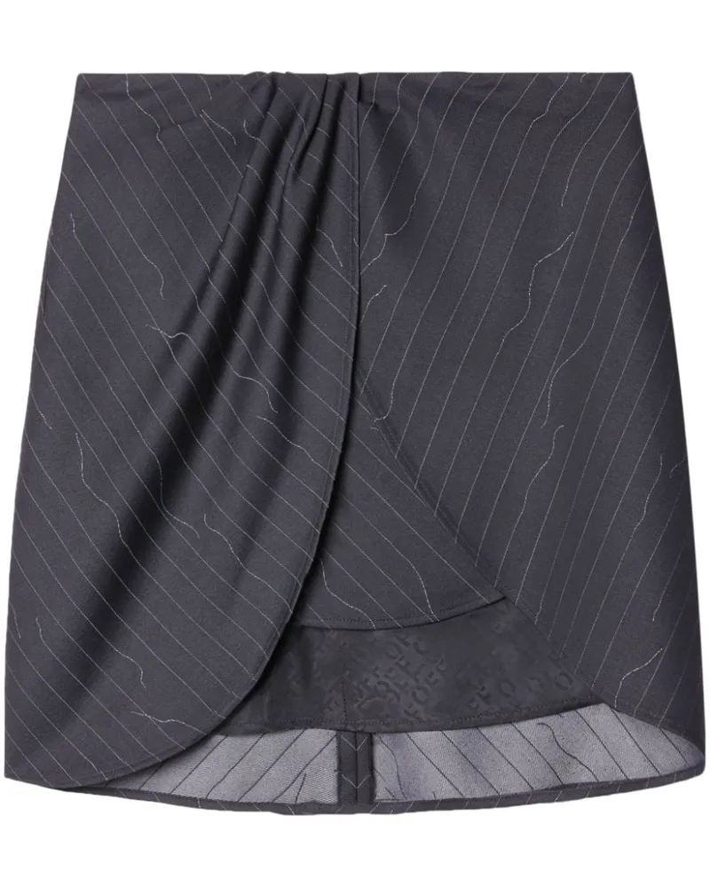 OFF-WHITE Minirock mit Nadelstreifen - Grau Grau