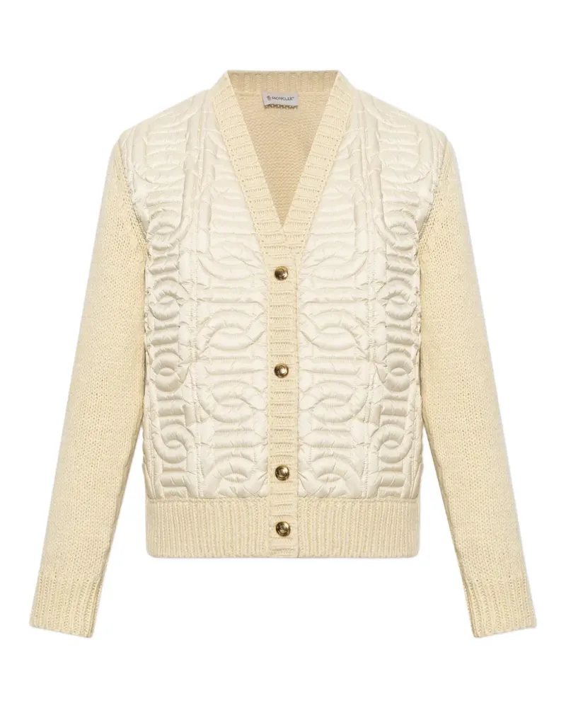 Moncler Gesteppter Cardigan mit V-Ausschnitt - Nude Nude