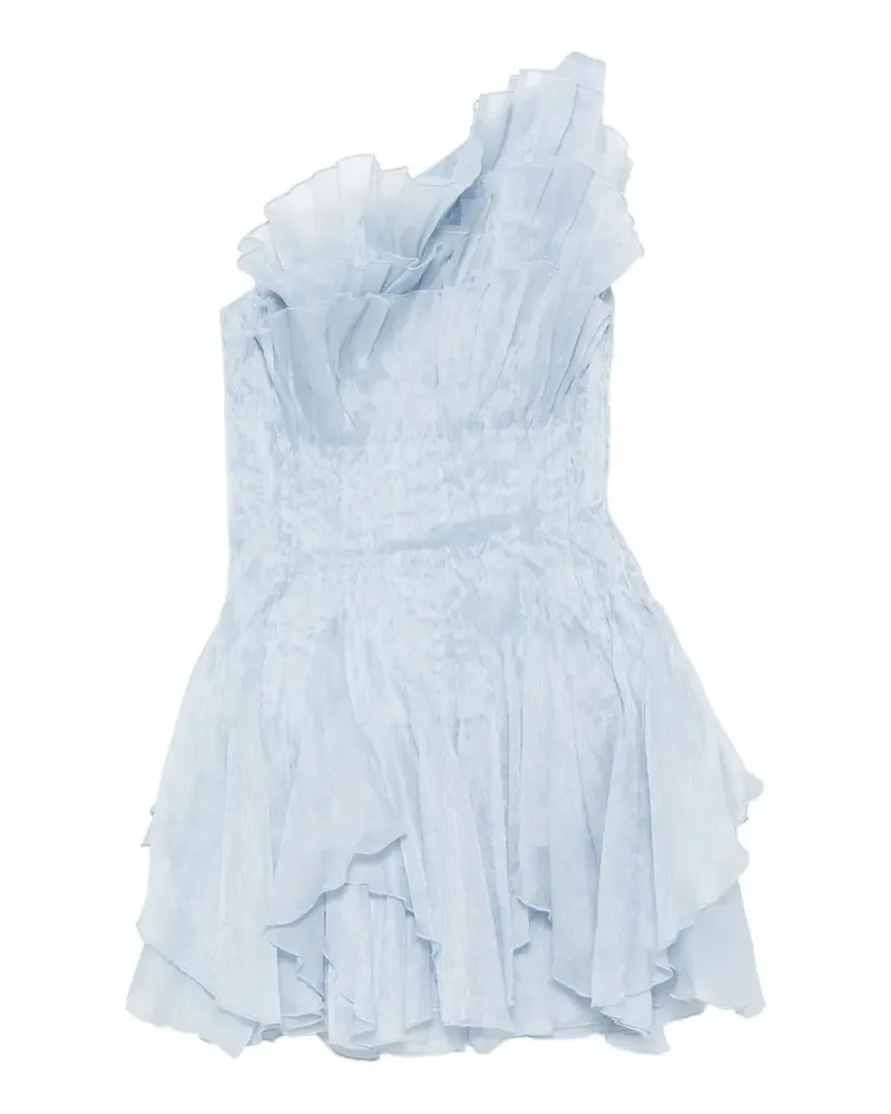 Aje. Nisha One-Shoulder-Minikleid mit Rüschen - Blau Blau