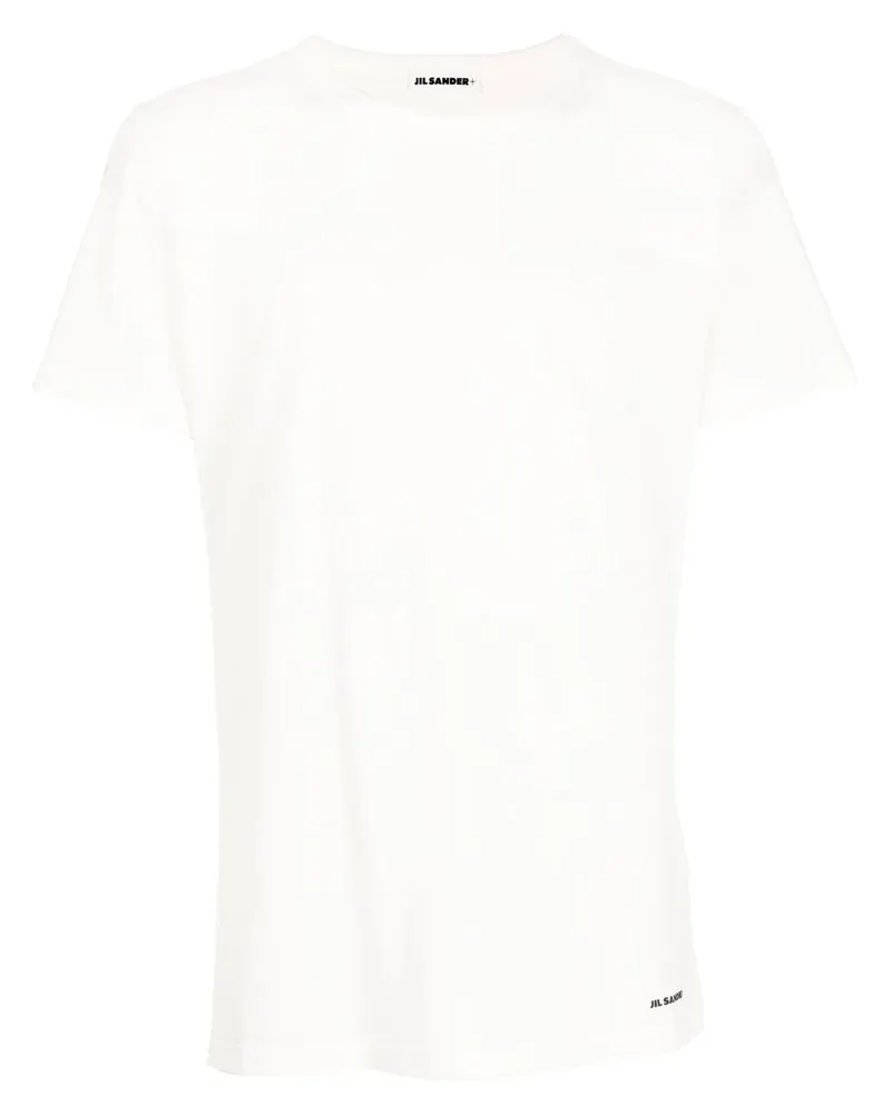 Jil Sander Schmales T-Shirt mit rundem Ausschnitt - Weiß Weiß