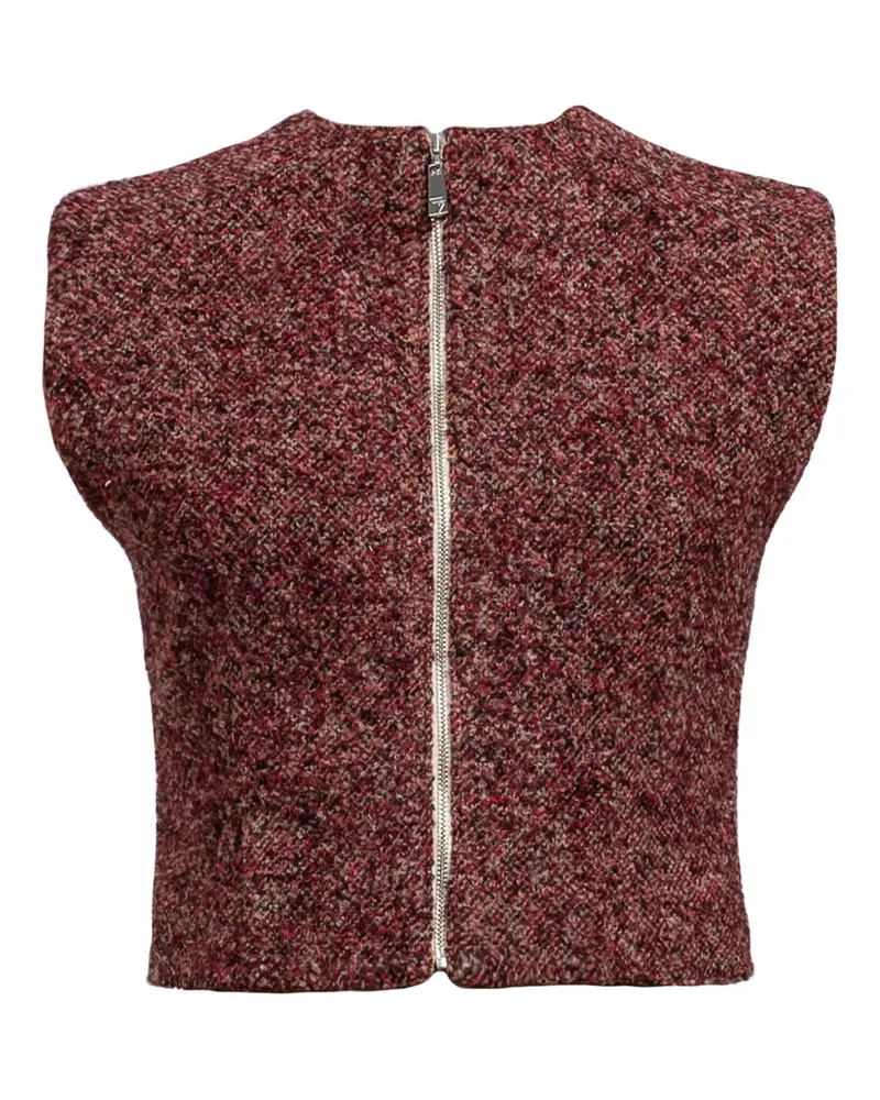 REMAIN zipped vest top - Rot Rot