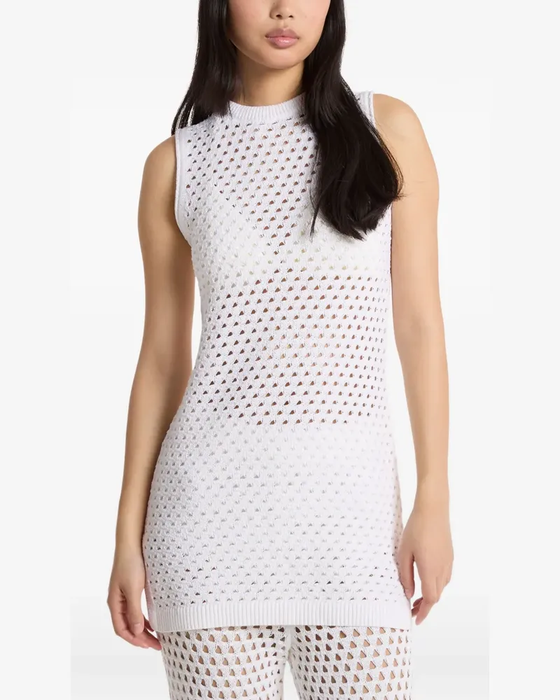 Michael Kors Trägerkleid aus Stretch-Baumwolle - Weiß Weiß