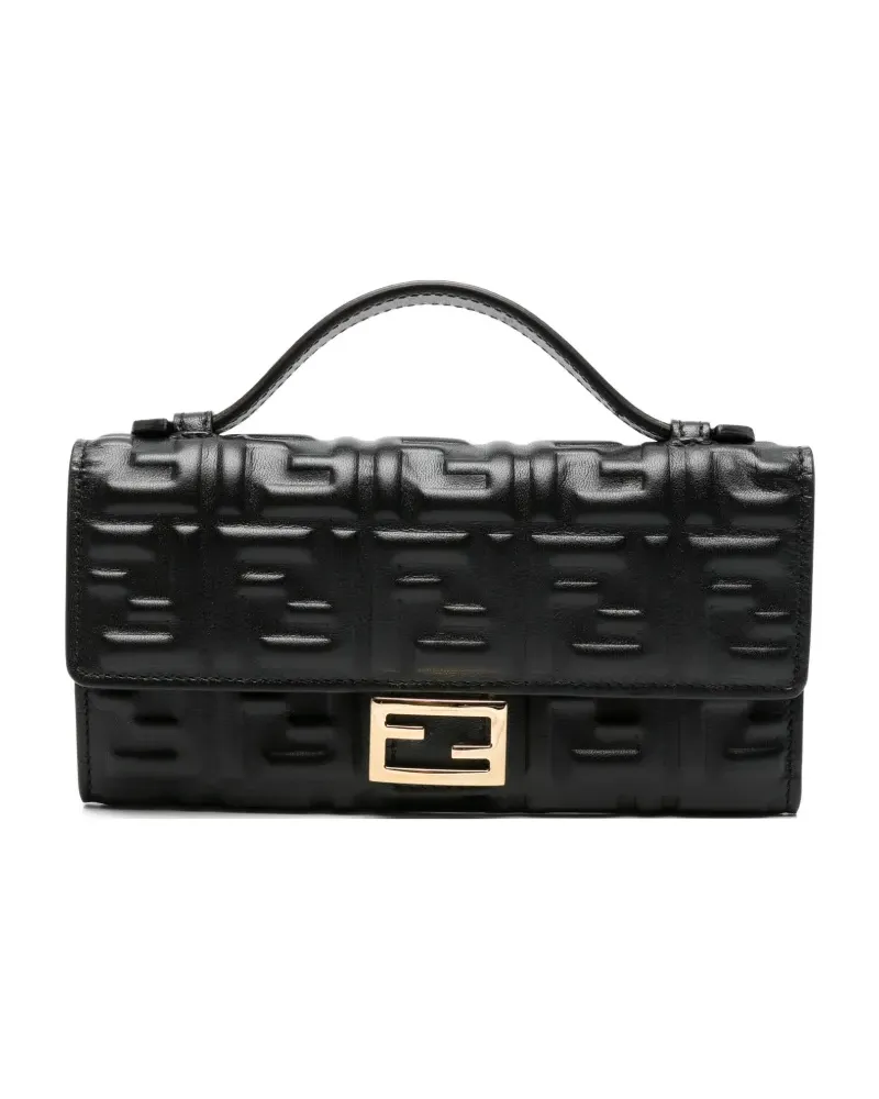 Fendi Portemonnaie mit geprägtem Henkel - Schwarz Schwarz