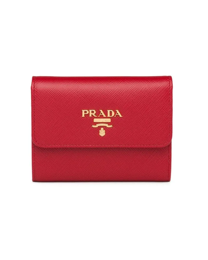 Prada Portemonnaie mit Logo - Rot Rot