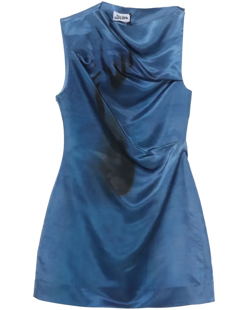 Jean Paul Gaultier Minikleid mit Hand-Print - Blau Blau
