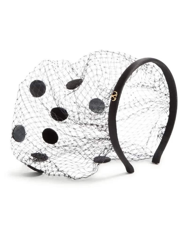 Valentino Garavani VLogo Signature Haarreif mit Schleier - Schwarz Schwarz