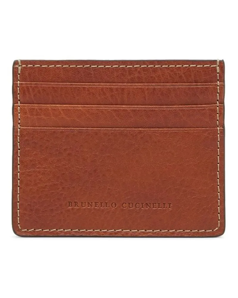 Brunello Cucinelli Kartenetui mit Logo-Prägung - Braun Braun