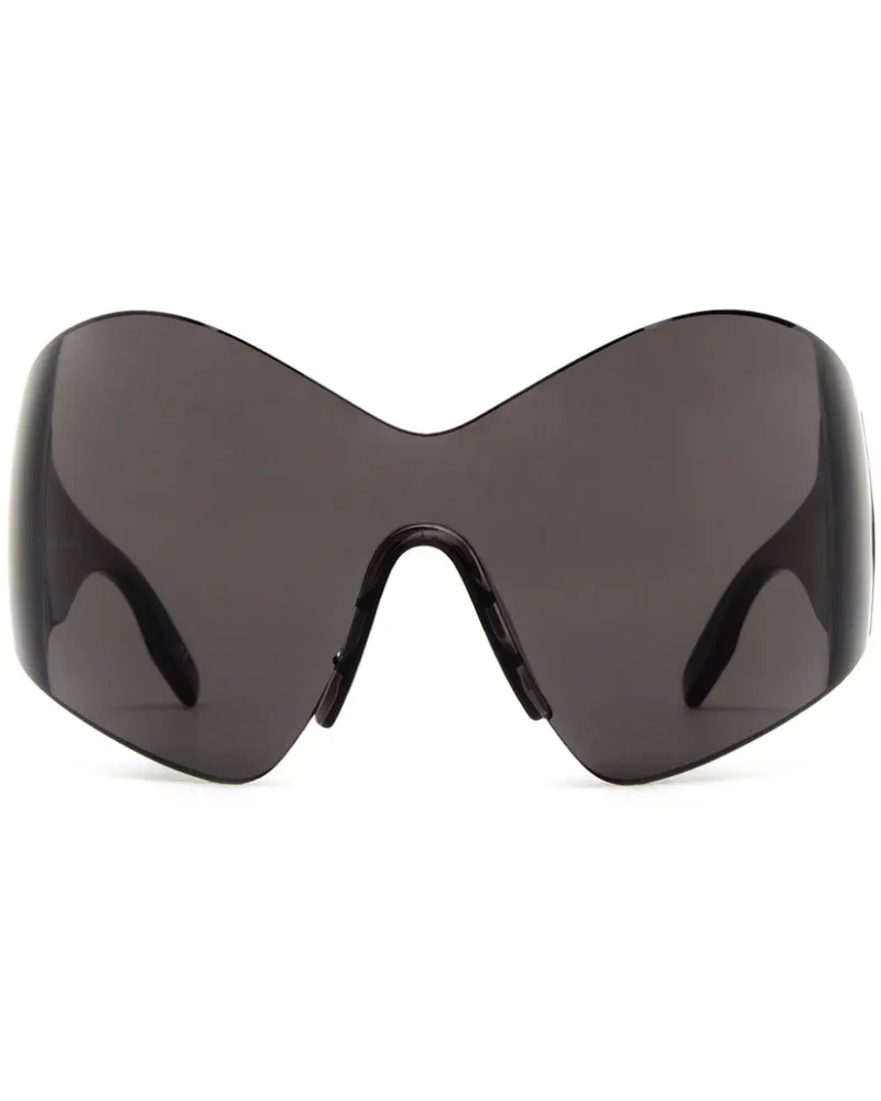 Balenciaga Ski Cat Oversized-Sonnenbrille - Schwarz Schwarz