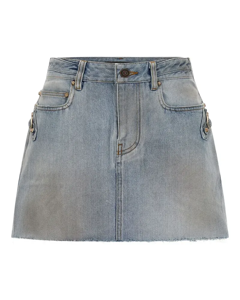 Balenciaga Ungesäumter City Minirock - Blau Blau