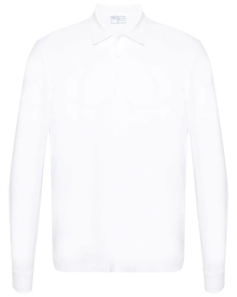 Fedeli Langärmeliges Alby Poloshirt Weiß