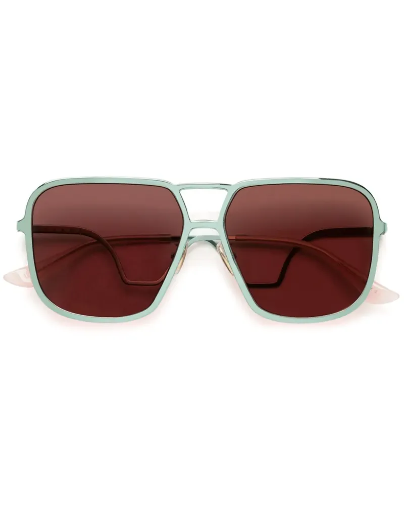 Marni Sonnenbrille mit eckigem Gestell - Grün Grün