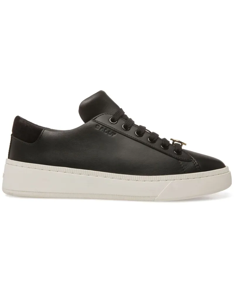 Bally Sneakers mit Logo-Schild - Schwarz Schwarz