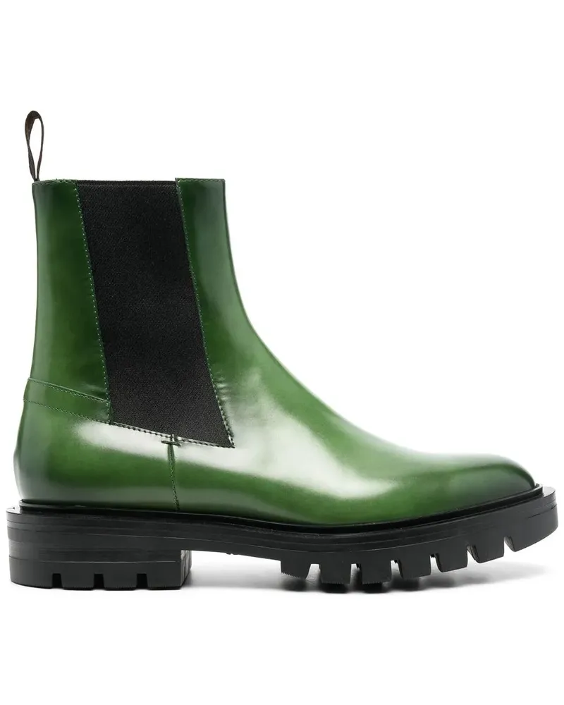 Santoni Stiefel mit Einsatz - Grün Grün