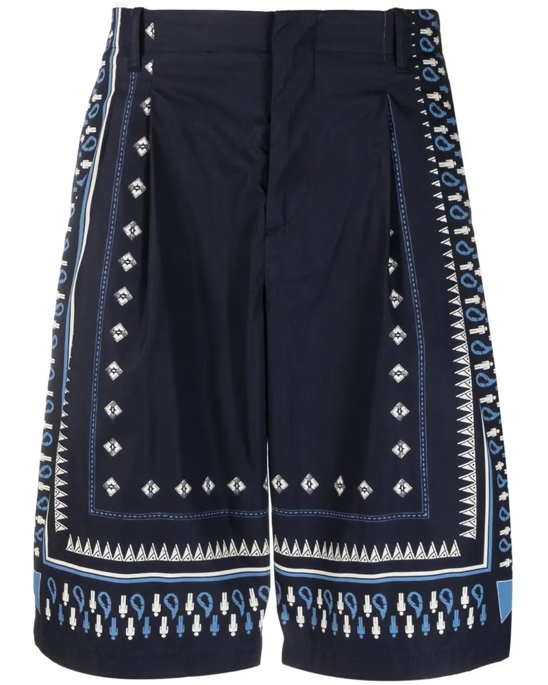 Etro Shorts mit geometrischem Print - Blau Blau