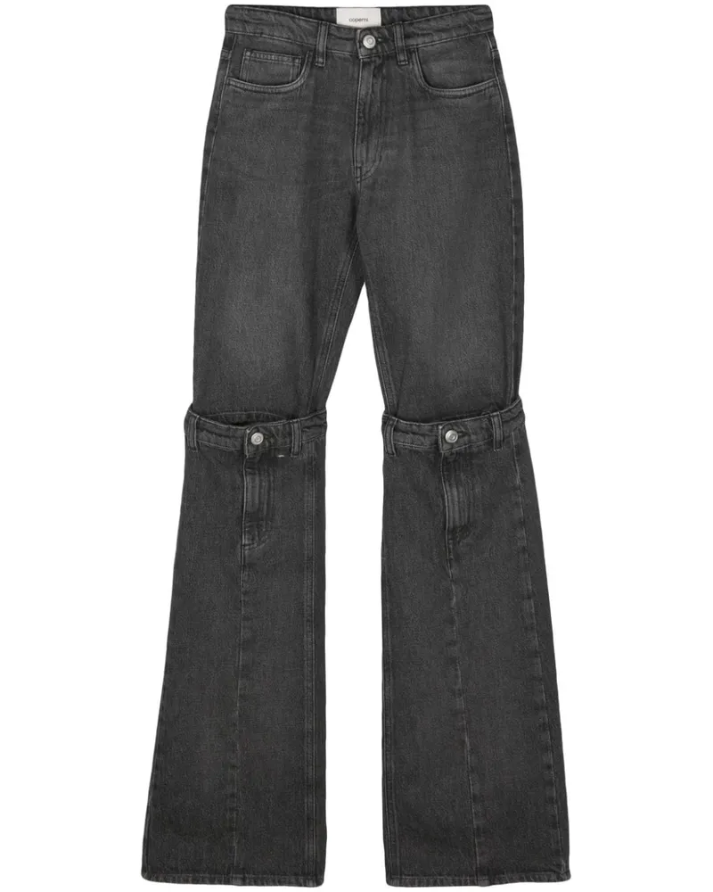 COPERNI Halbhohe Wide-Leg-Jeans - Schwarz Schwarz