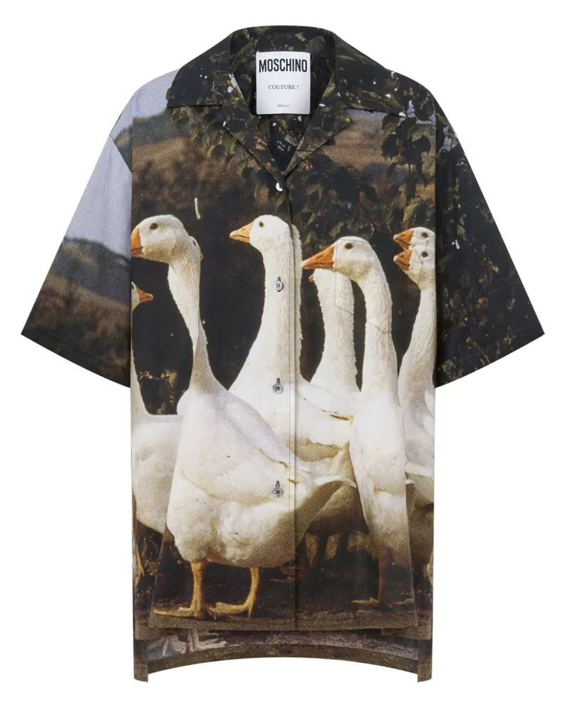 Moschino Hemd mit grafischem Print - Braun Braun