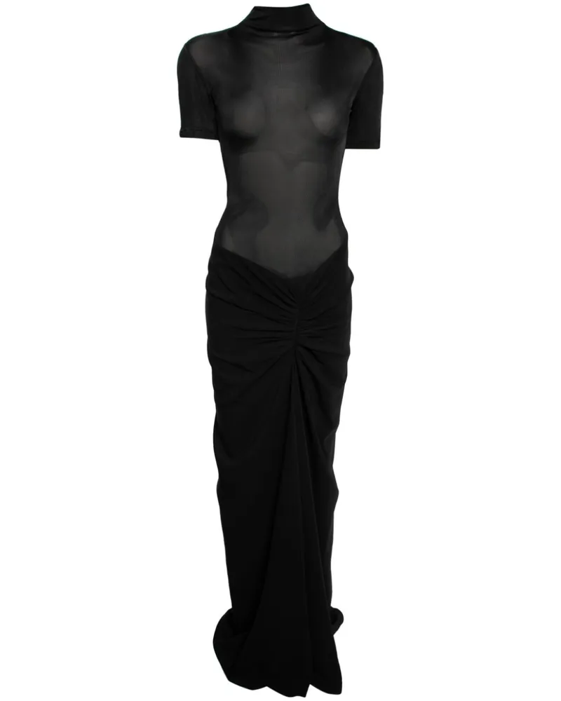 Christopher Esber Gerafftes Abendkleid - Schwarz Schwarz