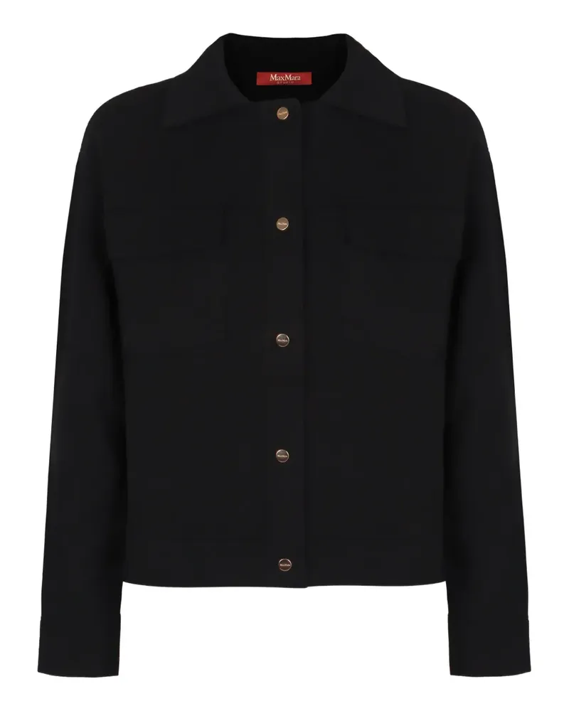 Max Mara Jacke mit Knopftaschen - Schwarz Schwarz