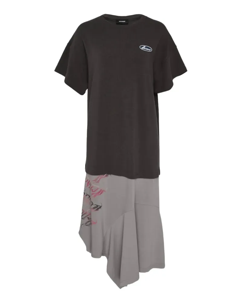 WE 11 DONE Midikleid im Layering-Look - Grau Grau