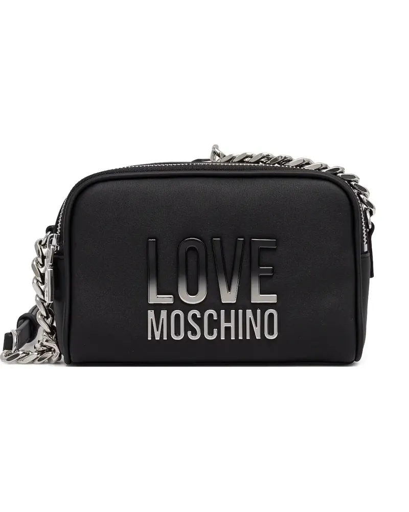 Moschino Umhängetasche mit Logo - Schwarz Schwarz