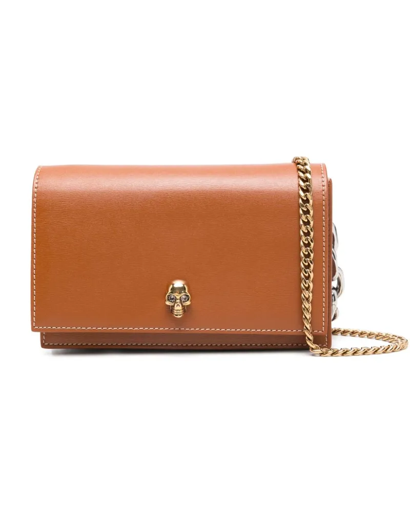 Alexander McQueen Tasche mit Totenkopf-Applikation - Braun Braun