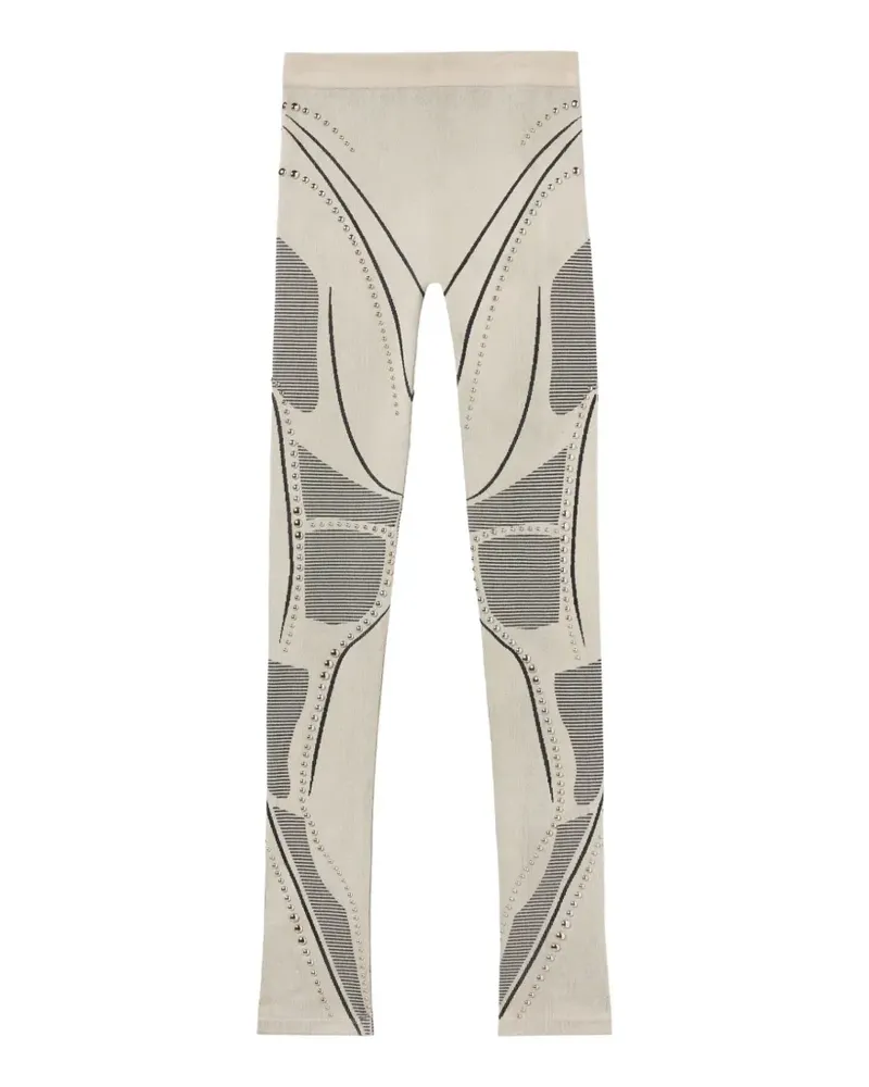 OFF-WHITE Nahtlose Race Leggings mit Nieten - Nude Nude