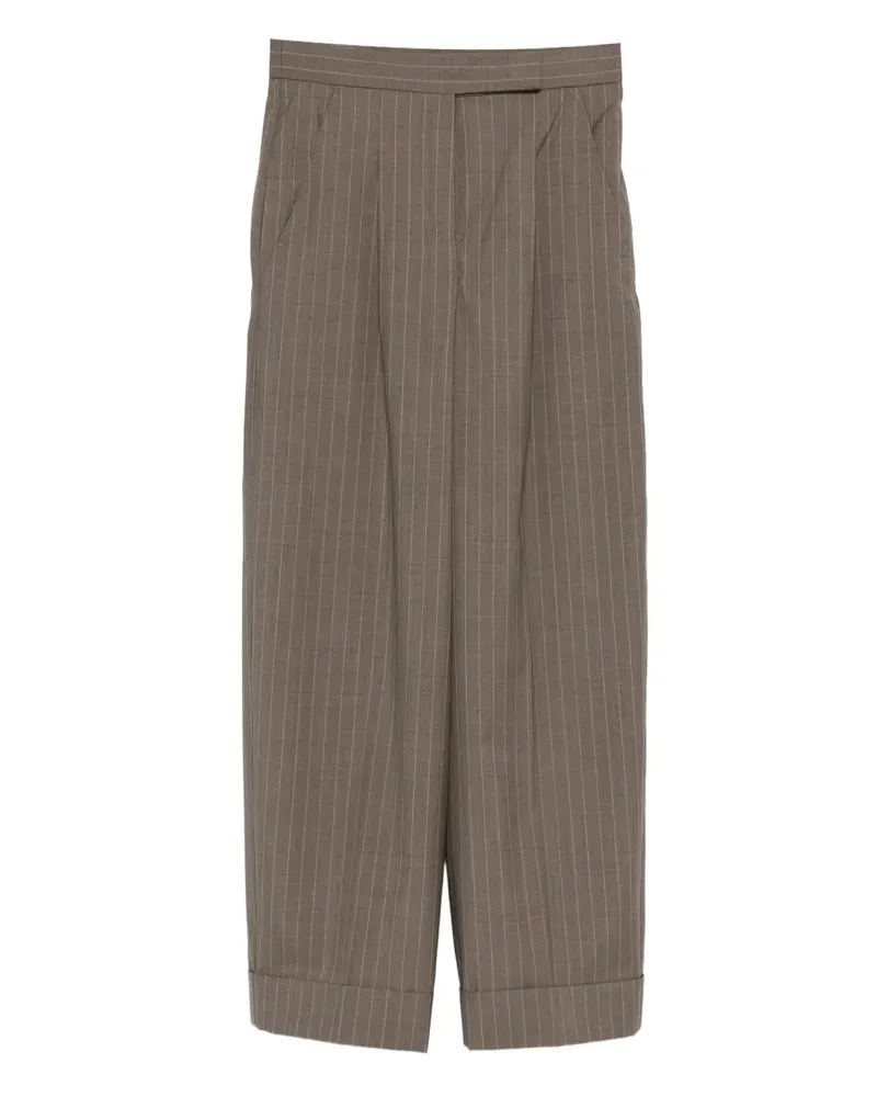 Max Mara MAMMANETTA Hose mit Nadelstreifen - Braun Braun