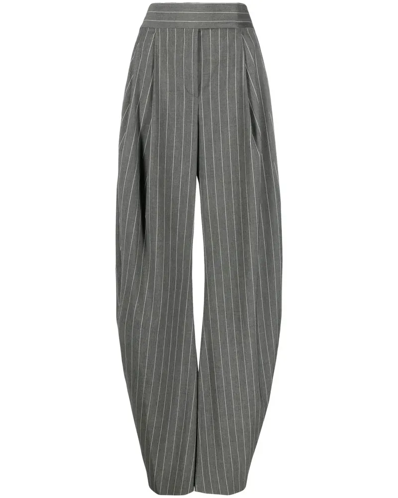 ATTICO Weite Hose mit Nadelstreifen - Grau Grau