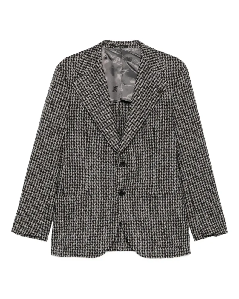 Gabriele Pasini houndstooth-pattern single-breasted blazer - Grau Grau