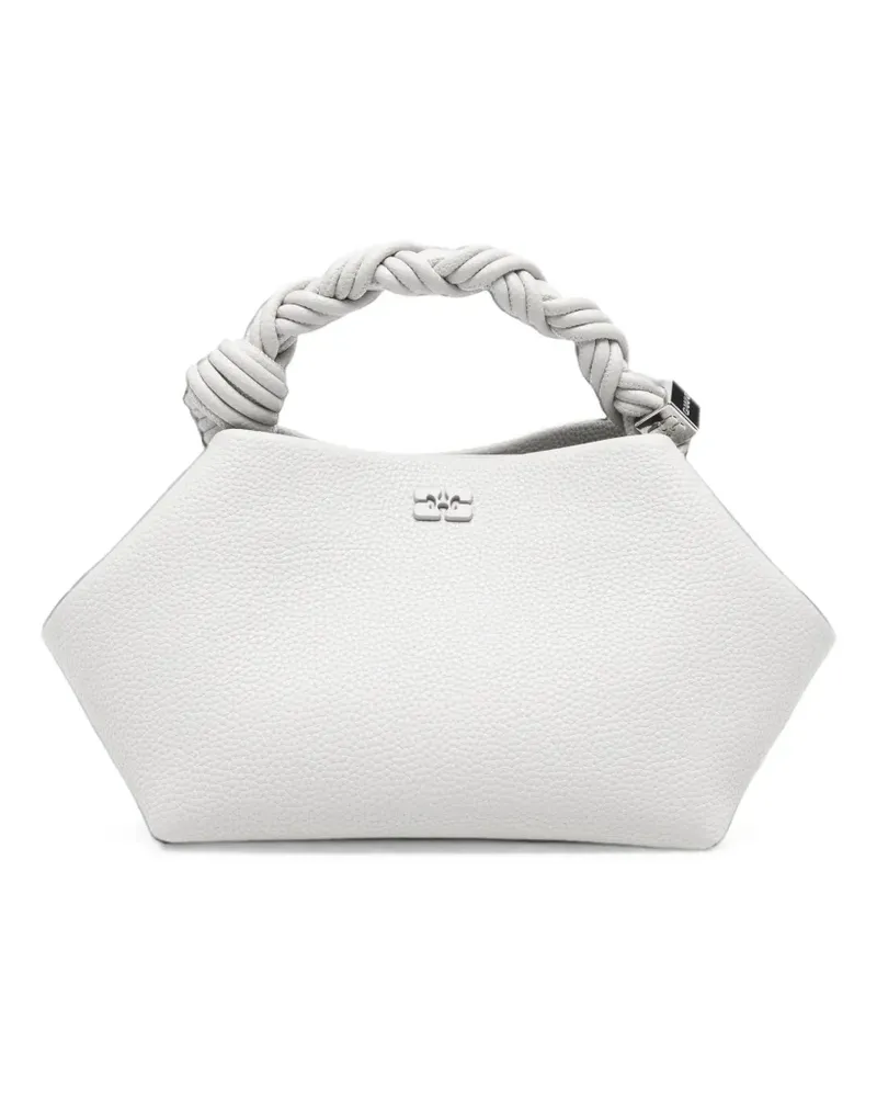 Ganni Kleine Bou Handtasche aus gekörntem Leder - Nude Nude