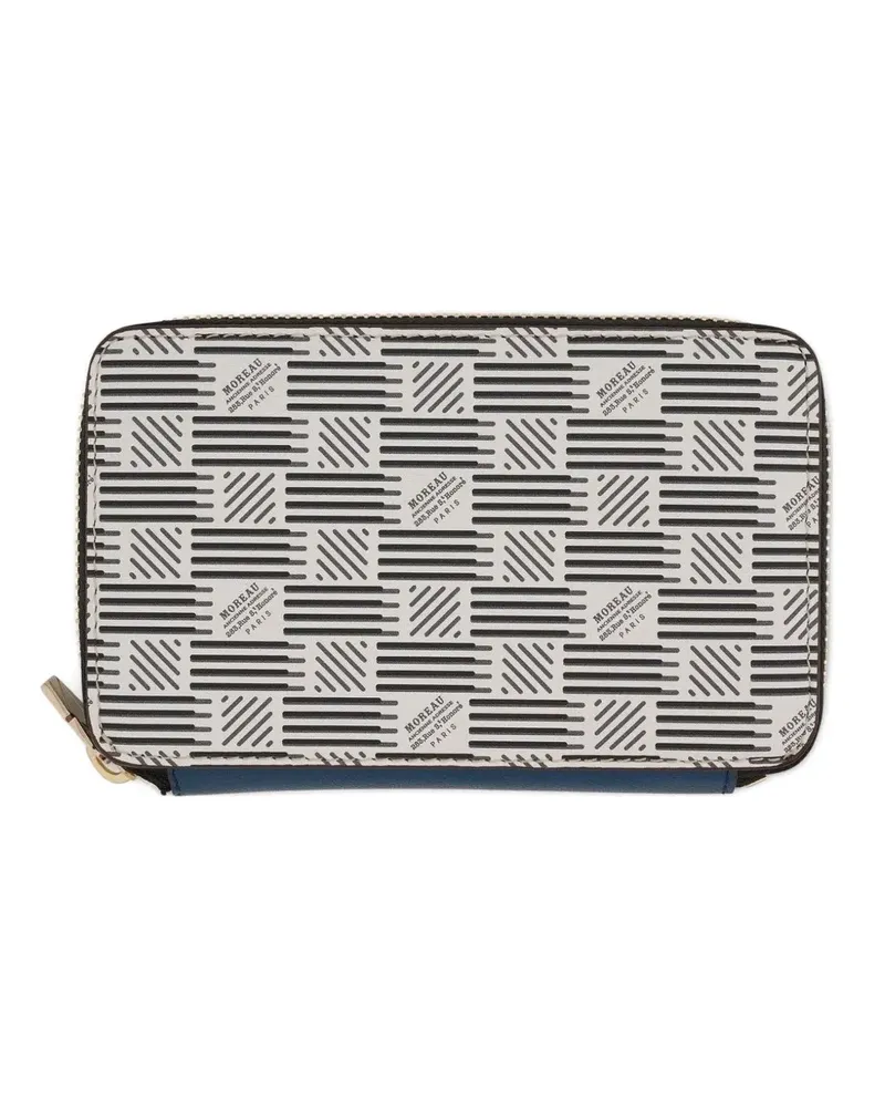 Moreau Paris signature-motif zip-around wallet - Nude Nude