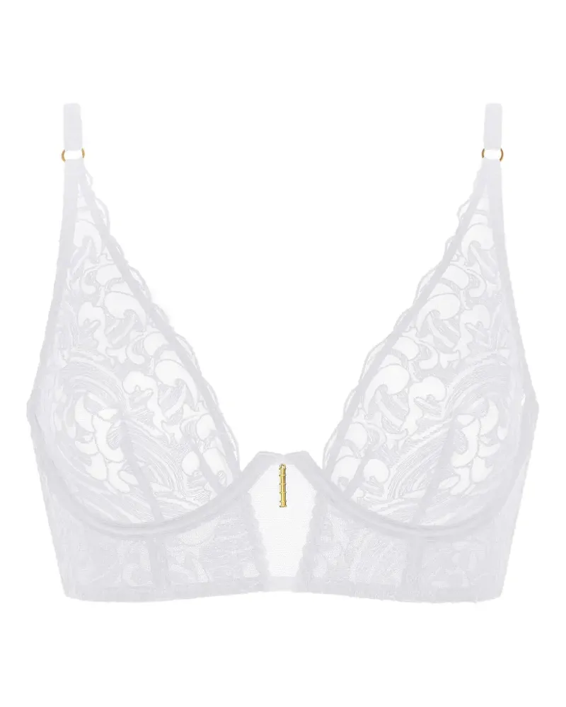 Aubade Satin Memories BH mit Spitzenstickerei - Weiß Weiß