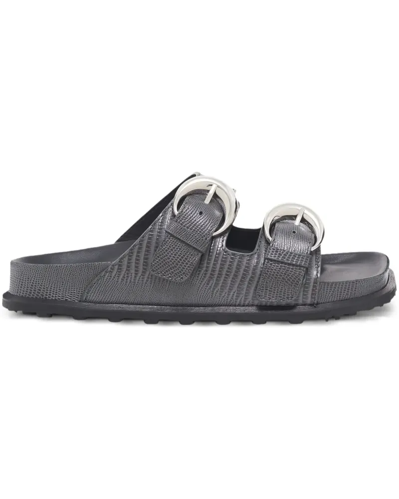 Marine Serre Sandalen mit Eidechsen-Print - Grau Grau