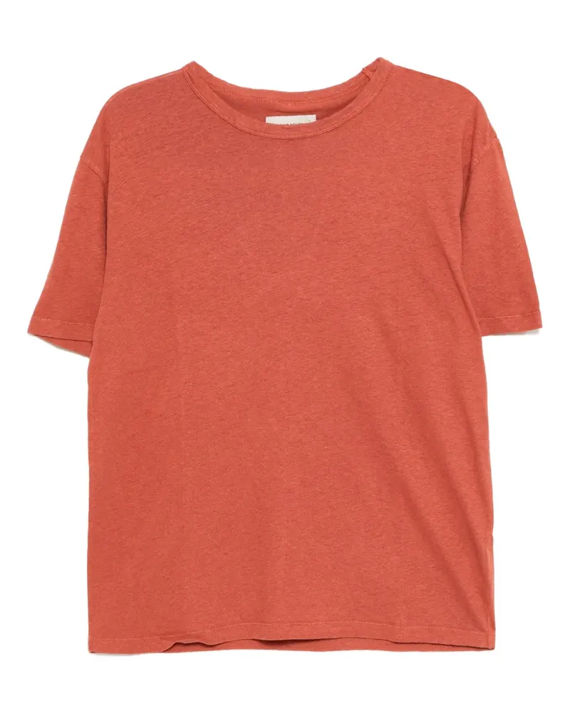 Officine Generale Stückgefärbtes T-Shirt - Rosa Rosa