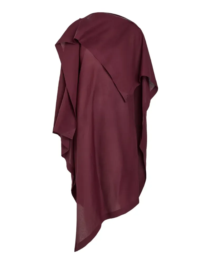 Issey Miyake All Squares asymmetric draped midi dress - Rot Rot