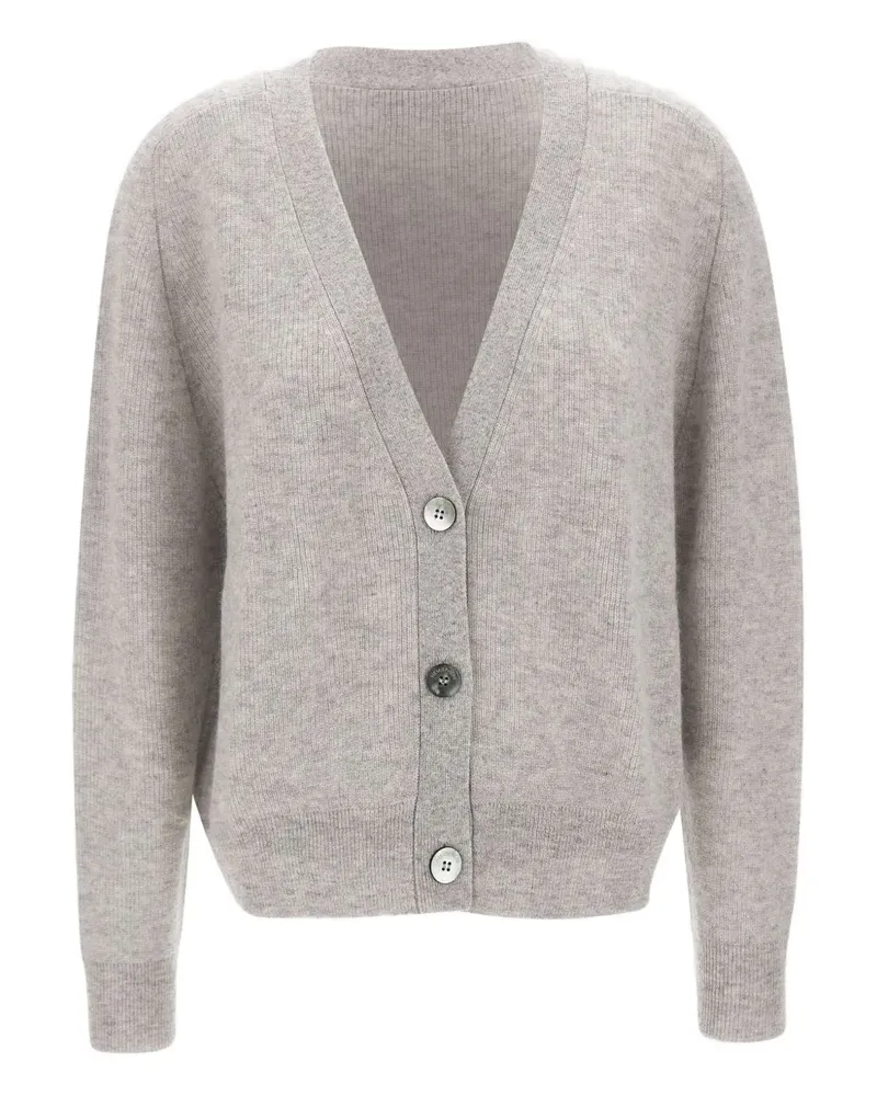 hemisphere V-neck ribbed cardigan - Grau Grau