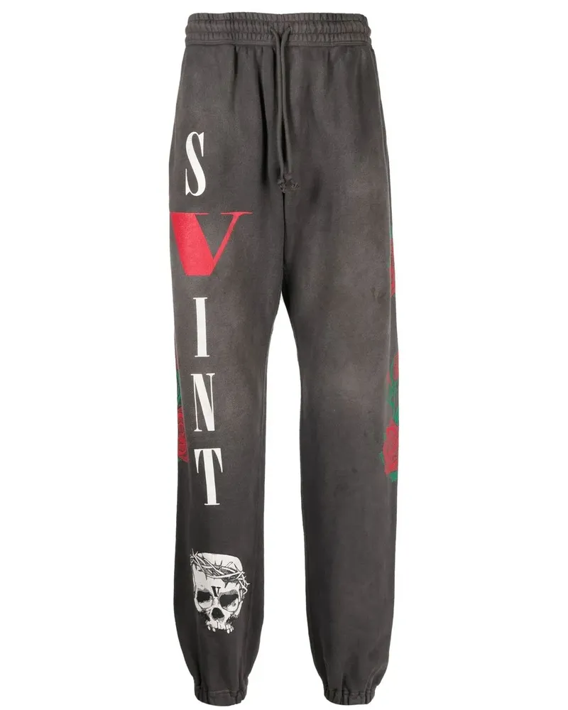 SAINT MXXXXXX x Vlone Jogginghose mit Logo-Print - Grau Grau